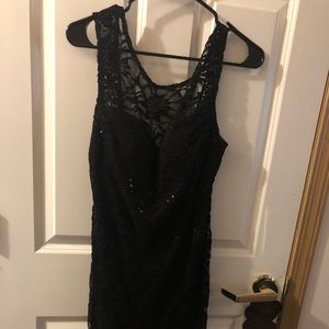 Beautiful black dress with sequins